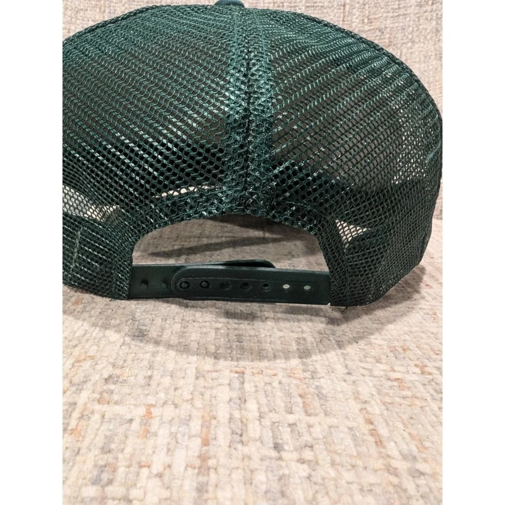 NOS Vintage Oliver Tractor Mesh Snapback Trucker Hat Green Nissun Farm Cap